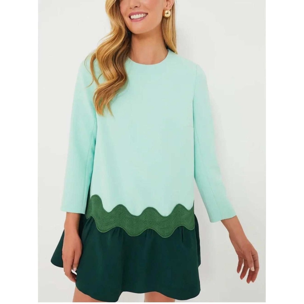 Tuckernuck Sea Grove Pierce Long Sleeve Drop Waist A Line Mini Dress Size Medium